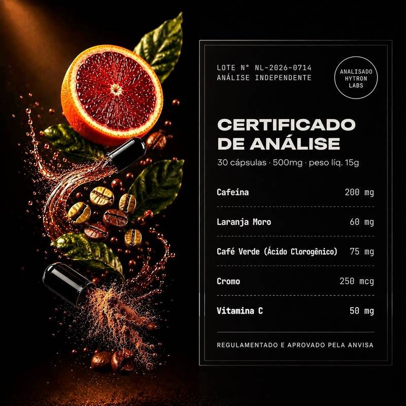 Furyon, Certificado de Análise, 30 cápsulas de 500mg